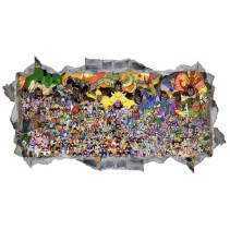 Vinilo adehsivo dragon ball agujero 3d